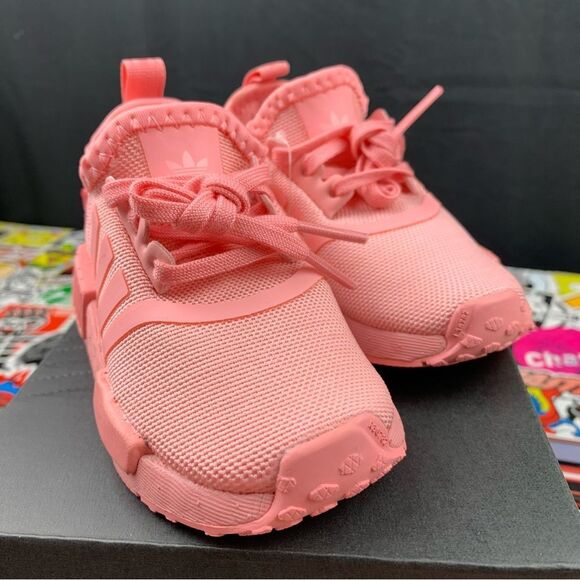 Adidas NMD R1 All Pink Size 5K - Picture 6 of 14